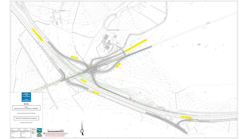 Plan echangeur de Kergoet caulnes