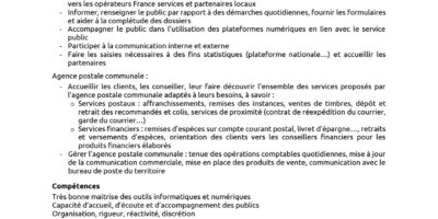 LA MAIRIE DE CAULNES RECRUTE !