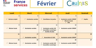 France services – Permanences Février 2026