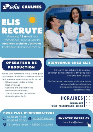 affiche ELIS Recrute - Job étudiants