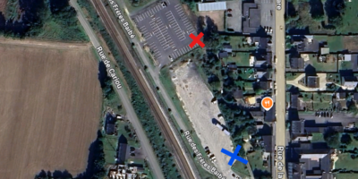 Déplacement container à verre de la gare