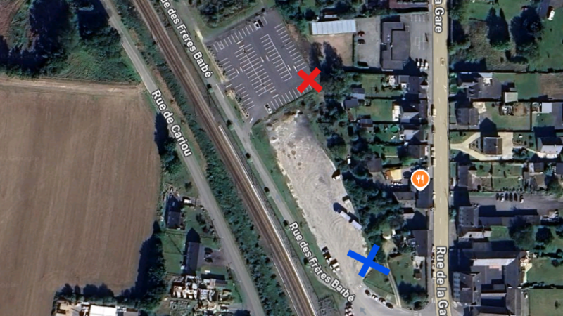 photo vue du ciel déplacement contenair à verre