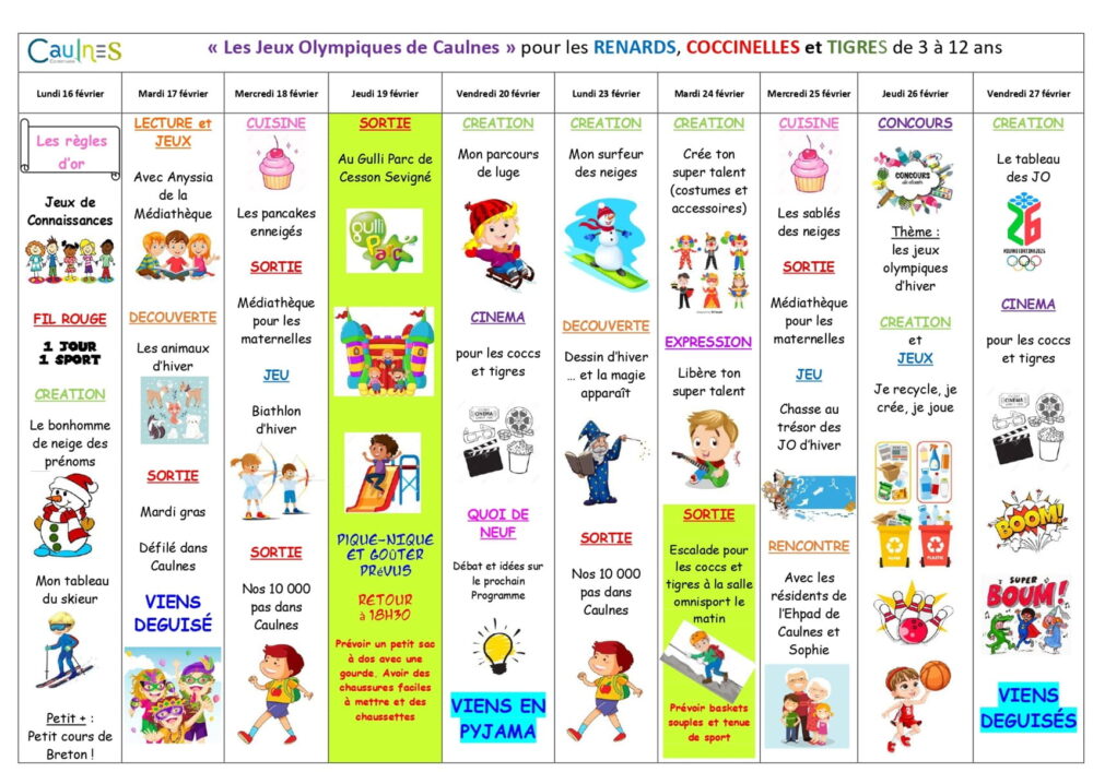 programme alsh caulnes février 2026