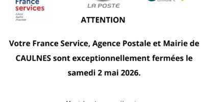 Fermeture exceptionnelle des services municipaux – Samedi 2 mai 2026