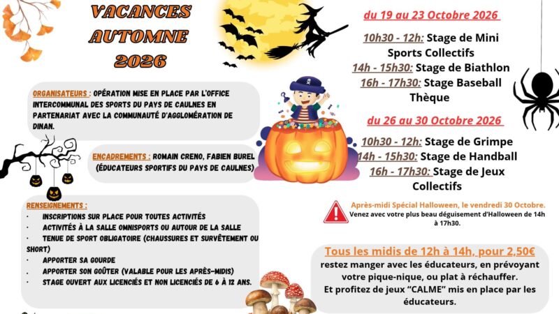 cap sport caulnes octobre 2026