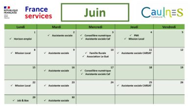 permanences france service juin 2026