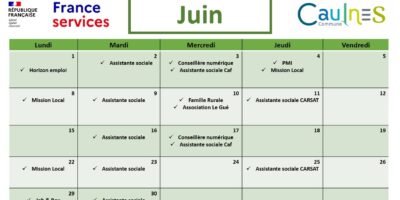 France services – Permanences Juin 2026