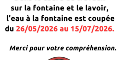 Travaux à la fontaine et au lavoir : coupure d’eau à Caulnes