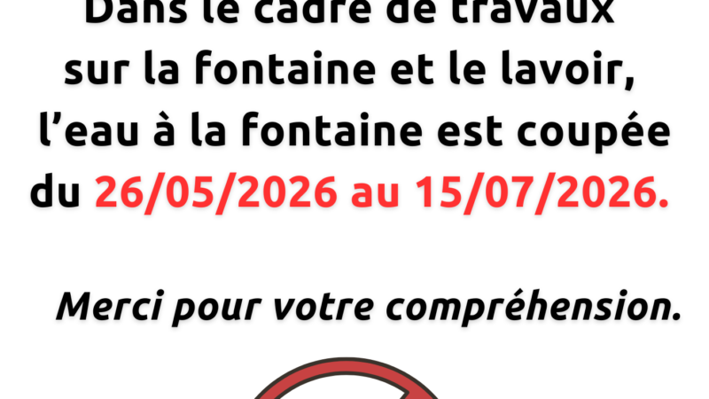 affiche fontaine fermée