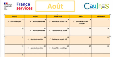 France services – Permanences Août 2026