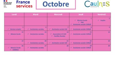 France services – Permanences Octobre 2026
