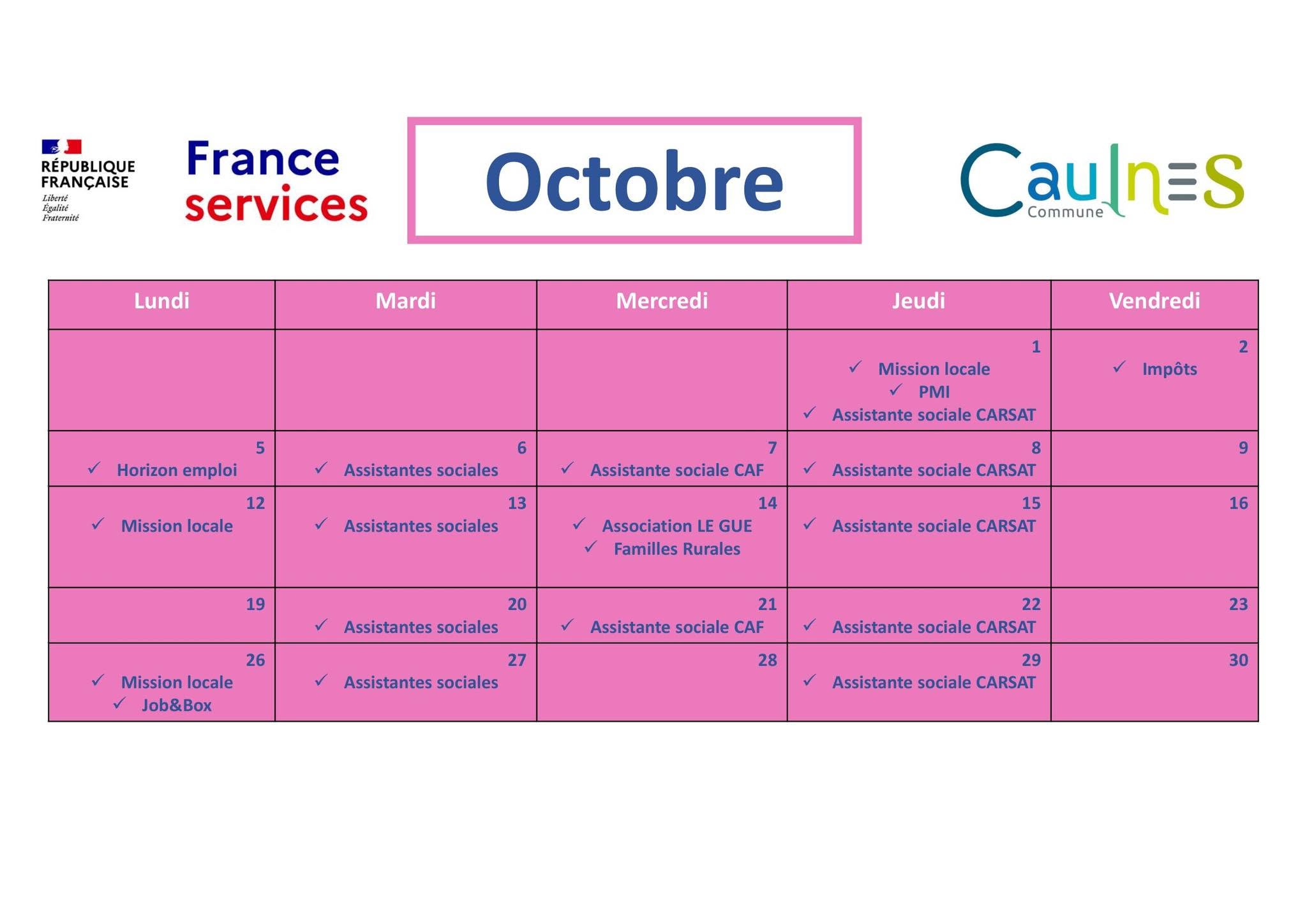 permanences france services caulnes octobre 2026