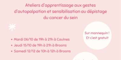 OCTOBRE ROSE 2026 | Ateliers autopalpation et dépistage