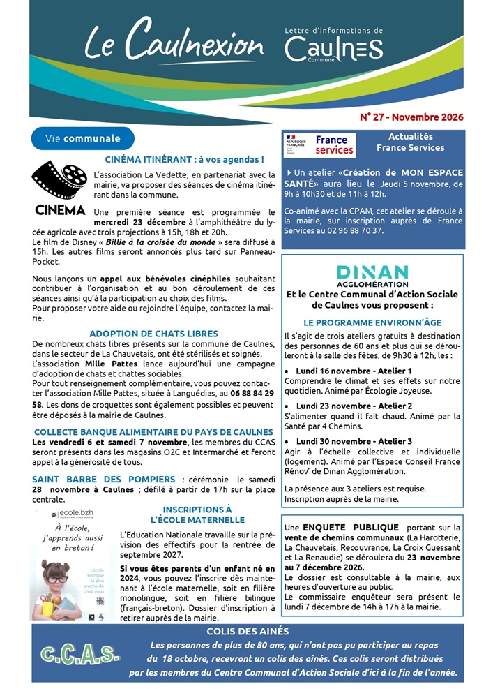 LE CAULNEXION N° 27 nov 2026
